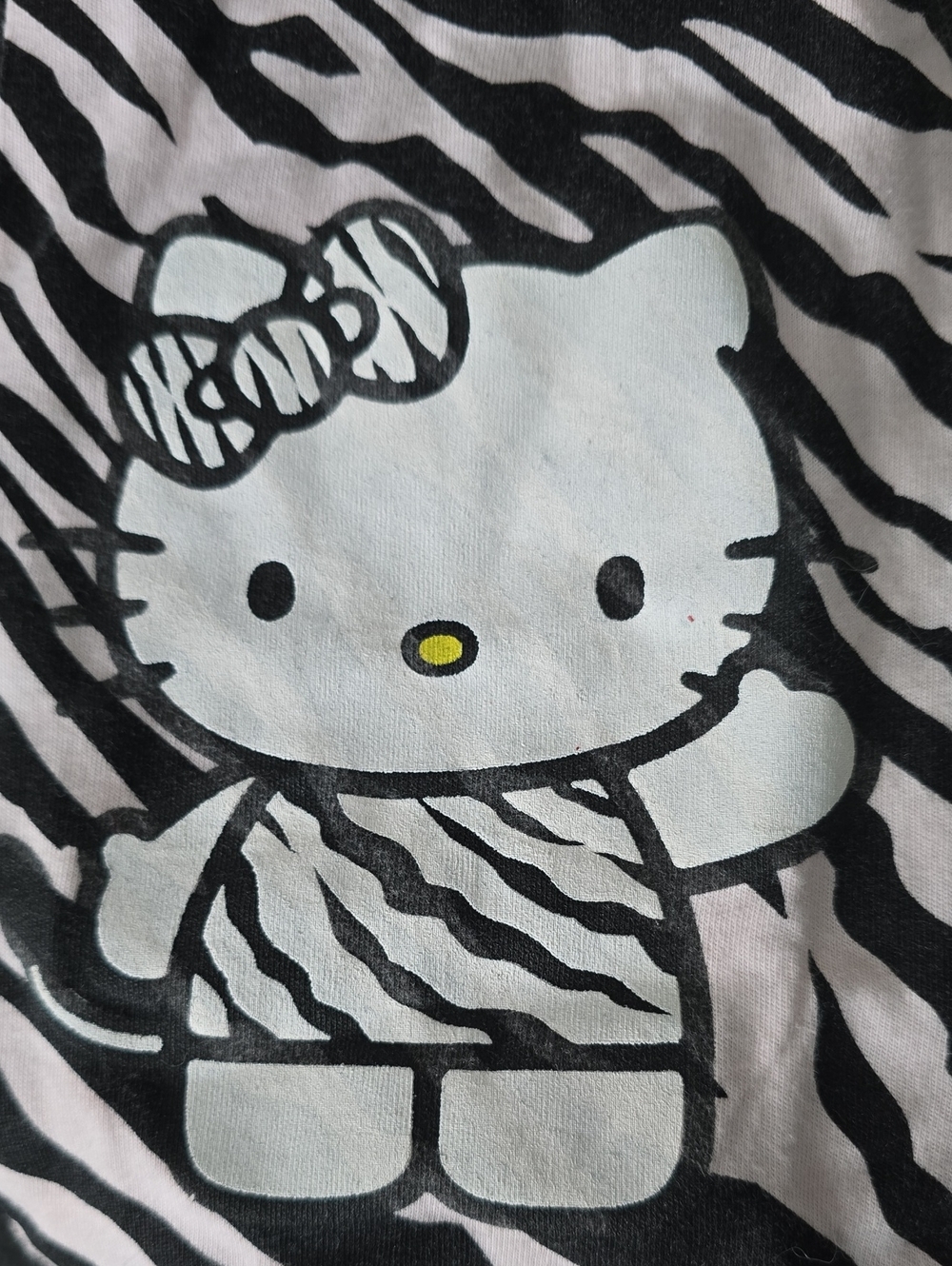 VTG 2007 Hello Kitty by Doe Zebra Print Scarf Sanrio Y2K McBling Rare